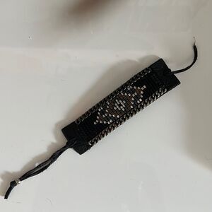 Beaded Thick Bracelet Leather Tie Bracelet